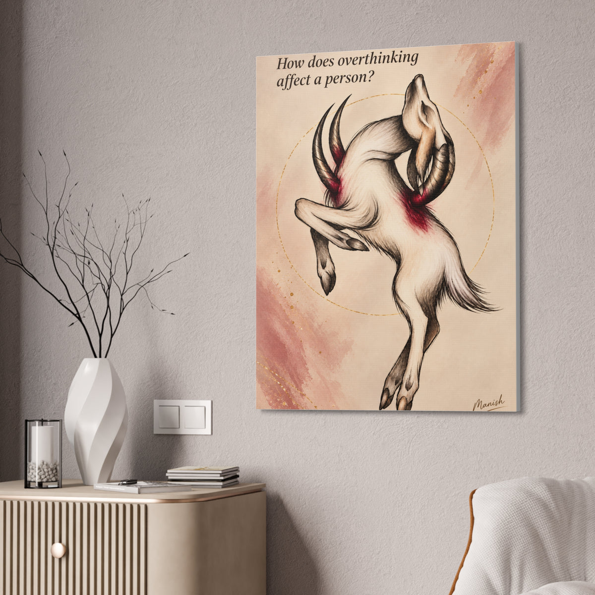 Overthinking Stretched Canvas Art