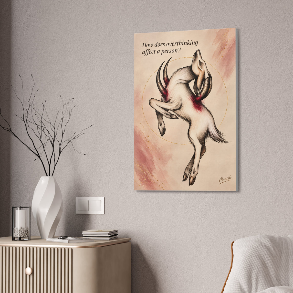 Overthinking Stretched Canvas Art