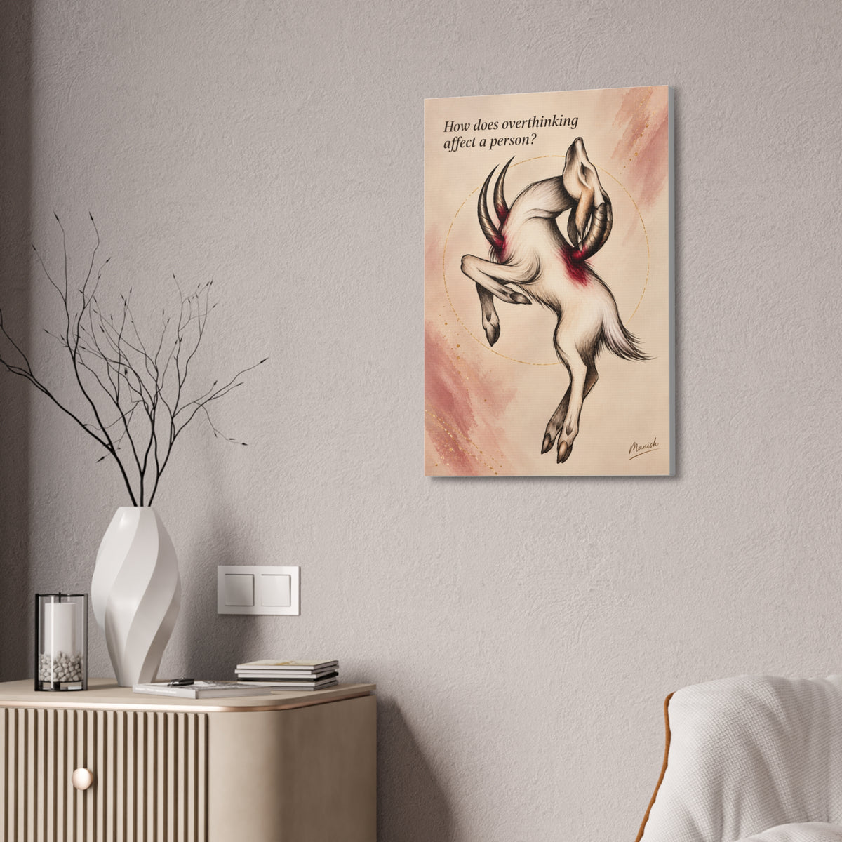 Overthinking Stretched Canvas Art