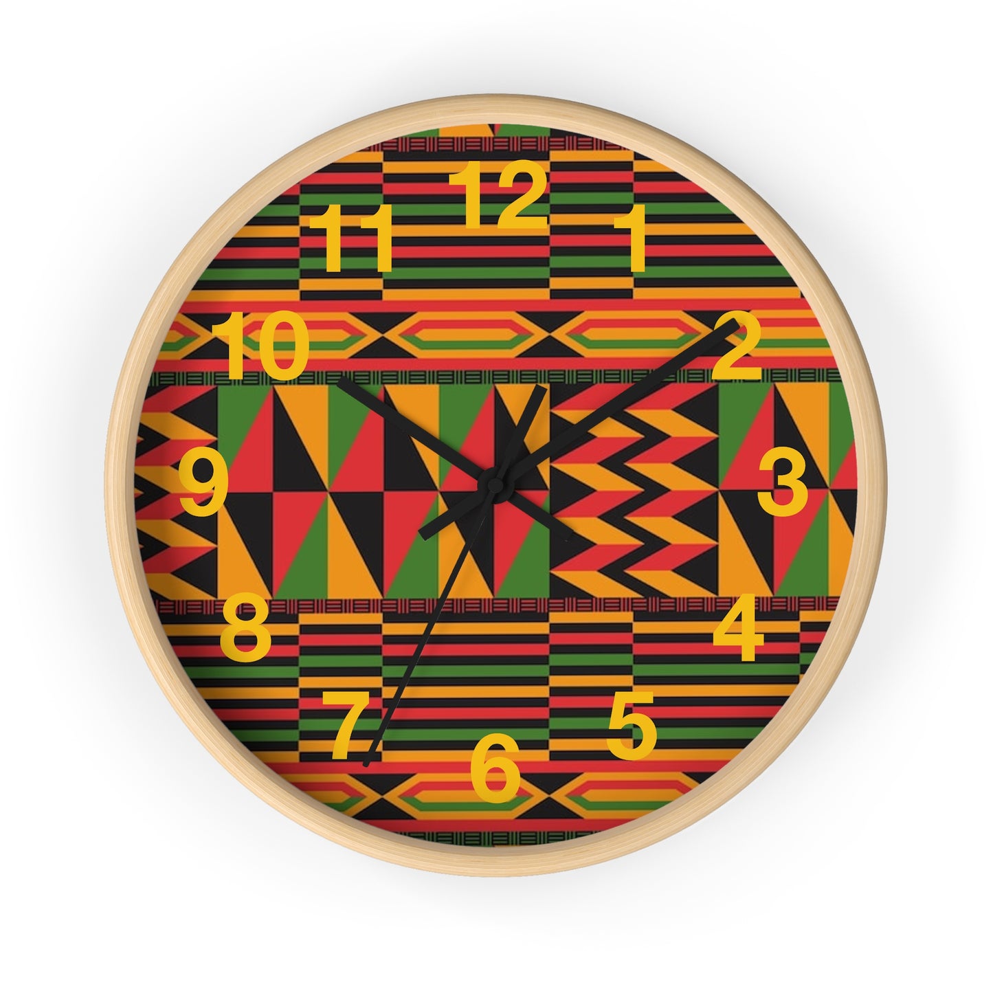 African print Wall Clock