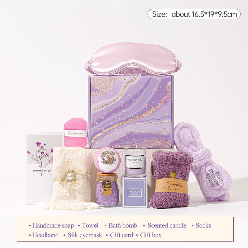 Aromatherapy Candle and Bath Gift Set