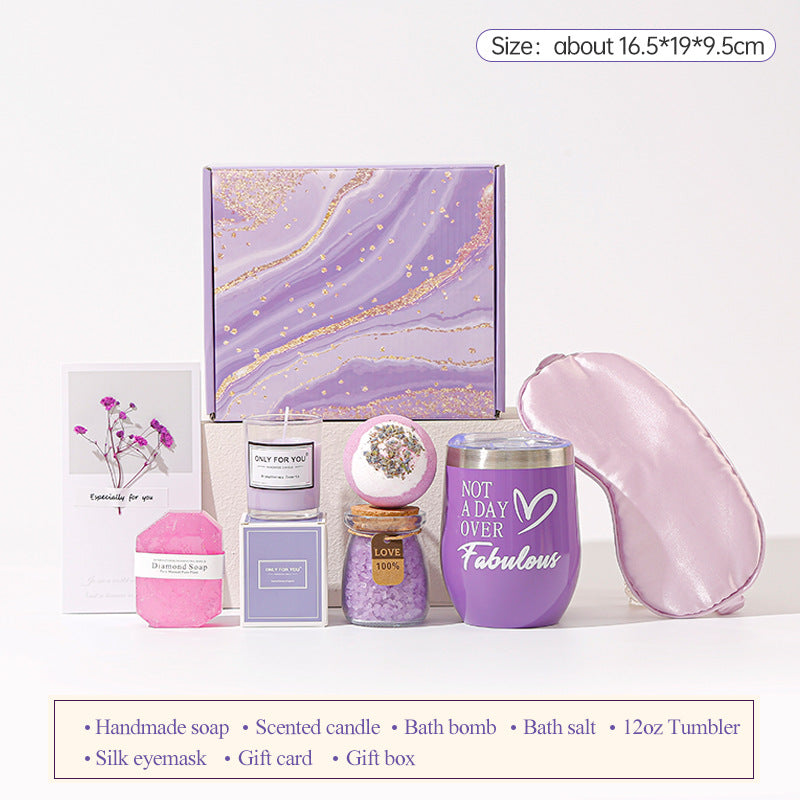 Aromatherapy Candle and Bath Gift Set