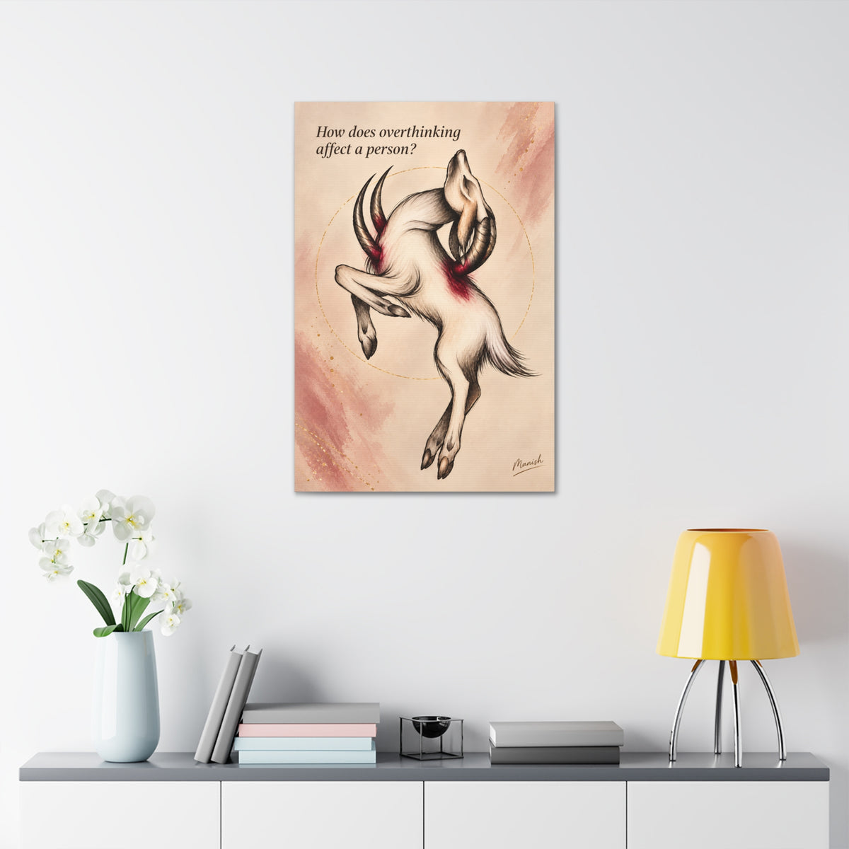 Overthinking Stretched Canvas Art
