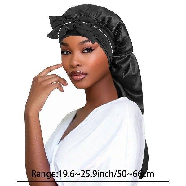 Satin Bonnet Sleeping Cap with Long Tail