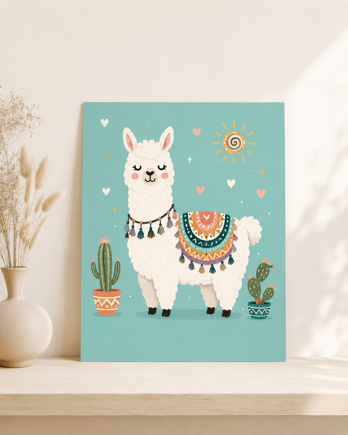 Llama Nursery Digital Art Print